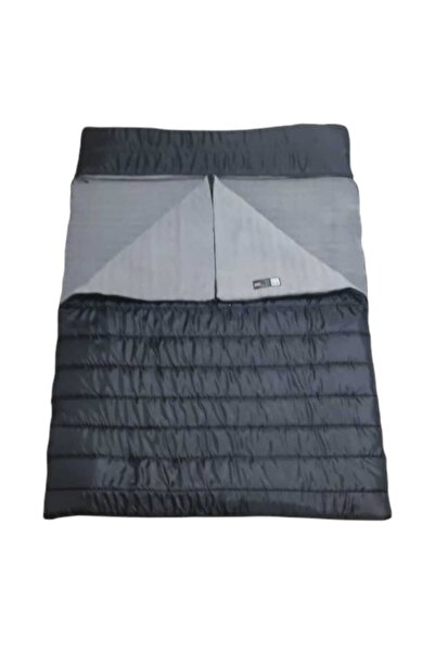 CAMP STORY Fabric+200 Gr Plush Fleece Neo-23 350 Gr Double Sleeping Bag with Hat Pillow - Syah