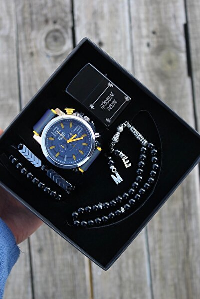 wesscollection Erkek Kol Saati Çakmak Tesbih ve Bileklik Seti