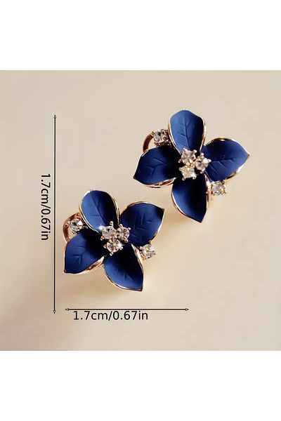 Fashionjewelery Blue Flower Earrings