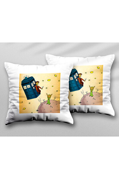 ART HEDİYE غطاء وسادة قابل للغسل من Little Prince and Doctor Who مكون من قطعت...