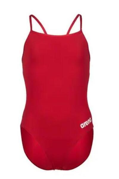 ARENA GIRL'S TEAM SWIMSUIT CHALLENGE SOLID RED kız çocuk mayosu