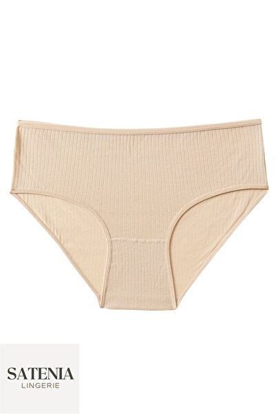 SATENIA LINGERIE Βαμβακερά εσώρουχα με ραβδώσεις μεγάλου μεγέθους - Συσκευασία 5 (μεγέθη XL-2XL-3XL)