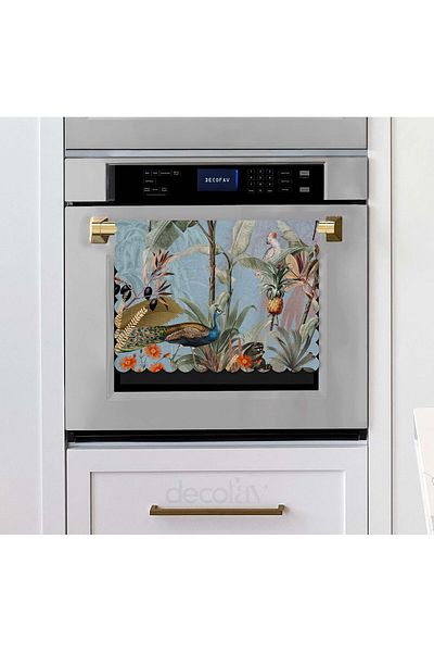 decofav Laser Cut Oven Cover with Tropical Forest and Animal Design