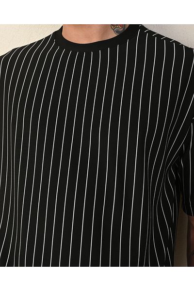 İLKCET MODA Ριγέ κανονικό ανδρικό μπλουζάκι