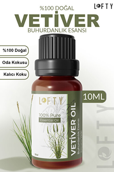 Lofty Vetiver Uçucu Yağ Buhurdanlık Esansı Oda Kokusu Uçucu Esansiyel Yağ Buh...