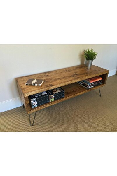 Master Hands Medya Firkete Ayaklı Tv Konsolu Sehpası 120x35cm H:55cm