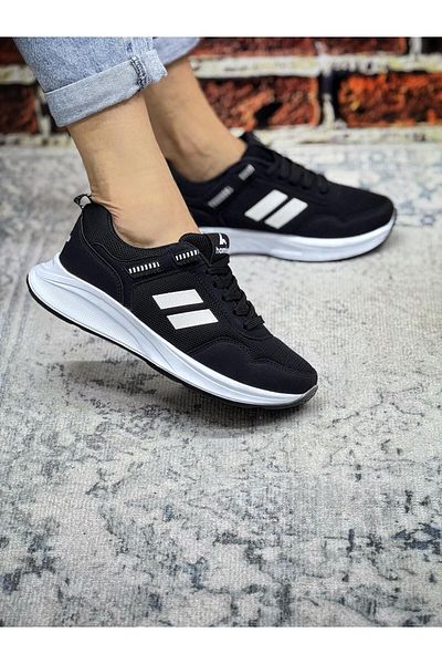 Weynes Μαύρα Λευκά Unisex Star Orthopedic Daily Sports Shoes Wsb0566