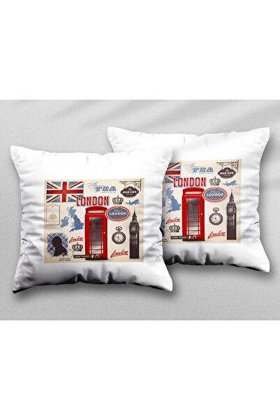 ART HEDİYE Top Vanzare Londra Marea Britanie Două bucăți două fețe imprimate pernă lavabilă husă de pernă