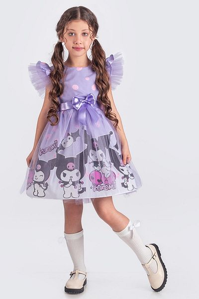 Minik Dolap Φόρεμα για κορίτσια από τούλι Kuromi and My Melody - Λιλά