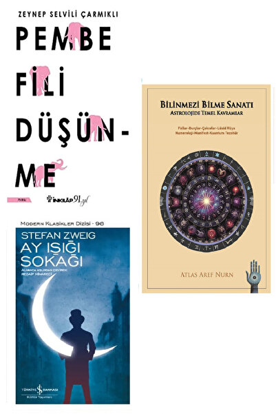TÜRKİYE İŞ BANKASI KÜLTÜR YAYINLARI Pembe Fili Düşünme + Ay Işığı Sokağı + Bi...