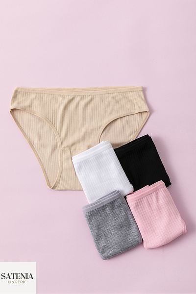 SATENIA LINGERIE Καθημερινά γυναικεία βαμβακερά εσώρουχα μπικίνι 5 πακέτο
