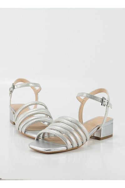 CLARKS Seren25 Part Silver Metallic FORMAL WOMEN SANDALS