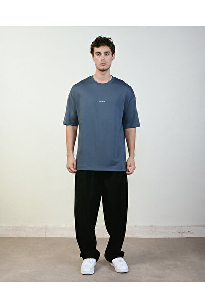 İLKCET MODA Оверсайз чоловіча футболка з принтом спереду