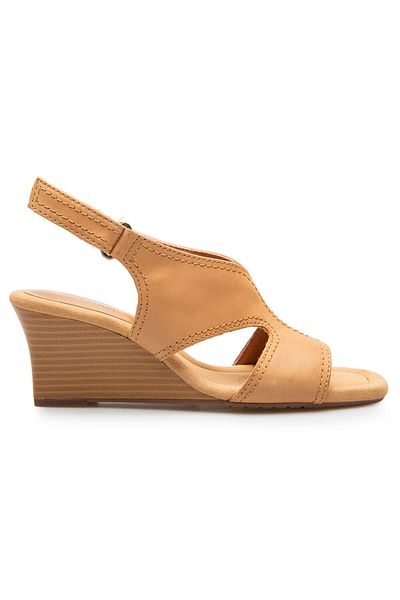 CLARKS Kyarra Aster Light Tan Lea CASUAL WOMEN SANDALS