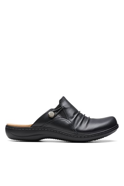 CLARKS Laurieann Bay Black Leather CASUAL WOMEN SHOES
