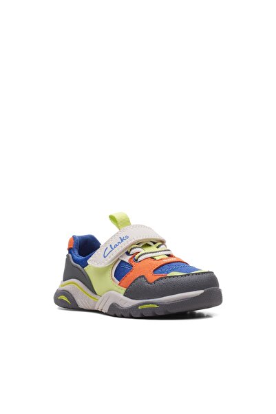 CLARKS Feather Jump T Blue Combi SHOES INFANT BOYS