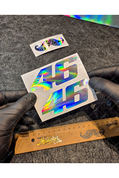 Bay Etiket HLG9V2 Hologram 46 Numara Etiketi İkili Set