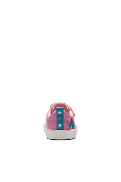 CLARKS Foxing Play K. Pink Canvas SHOES JUNIOR GIRLS