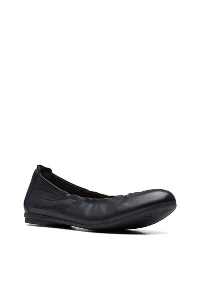CLARKS Rena Hop Black Leather CASUAL WOMEN SHOES