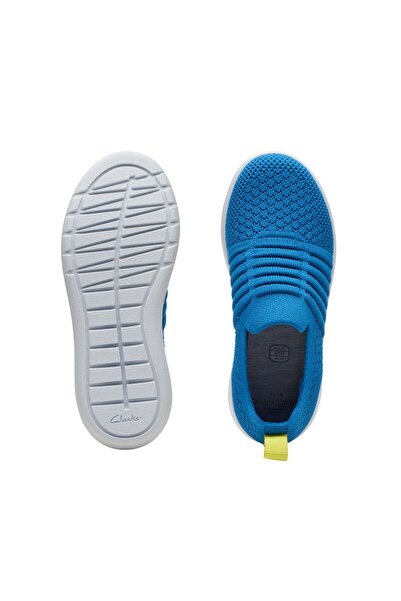 CLARKS Ezera Walk K. Blue Textile SHOES JUNIOR GIRLS