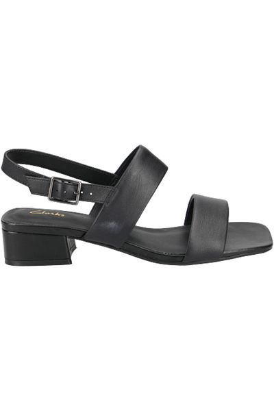 CLARKS Seren25 Strap Black Leather CASUAL WOMEN SANDALS