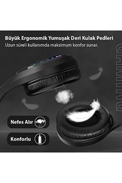 STOREMAX slcshp Oyuncu Kulaklık PS5 için PS4 ve Gamer PC, Neon Kablosuz (Blue...