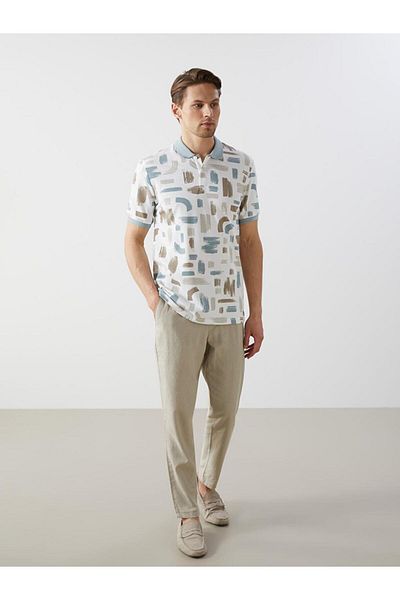 LC Waikiki LCW Vision Polo Neck Short Sleeve Patterned Pique Men's T-Shirt
