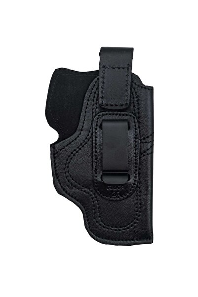 Aresoutdoors Glock 26 İçin Uyumlu Çorap Tipi Deri İç Kılıf Metal Maşalı Siyah