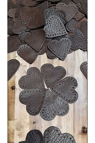 ELİS Deri Çiçek Aksesuar Kalp Figürü 60 Adet