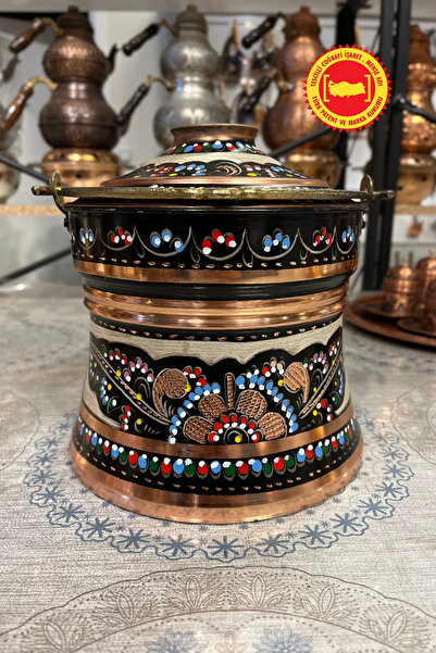 Yardımcı Bakır Since 1997 Copper Enamel Embroidered Yogurt Copper Brewing Con...