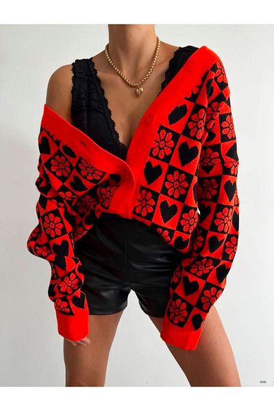 Tunicom Plus Size Cardigan with Print