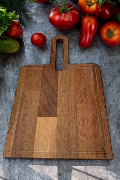 Seyese 30X40Cm Natural Dark Beech Wood Presenter - Cutting Board Tableware Serving