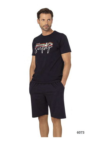Pierre Cardin Men's Shorts-T-Shirt Home Wear Pajamas Set Vr E1.60.73.U65.01.14.1