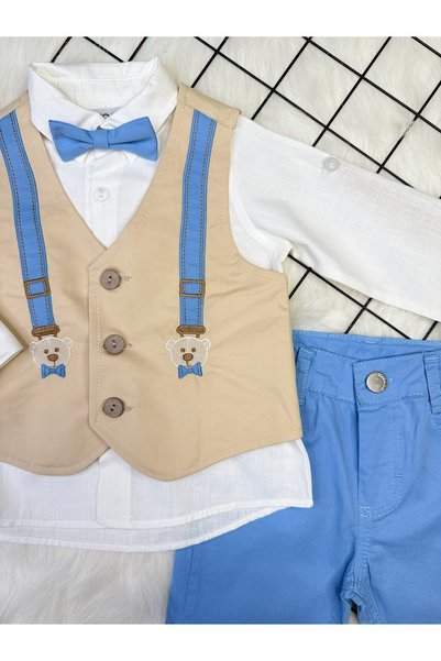 Yollo Kids Baby Boy Bow Tie Vest Set
