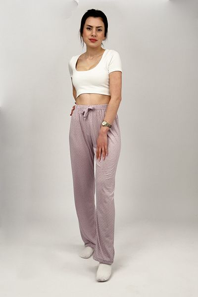 Betimoda Lilac Polka Dot - Four Seasons Polyviscose Women's Sleepwear Bottoms Tracksuit