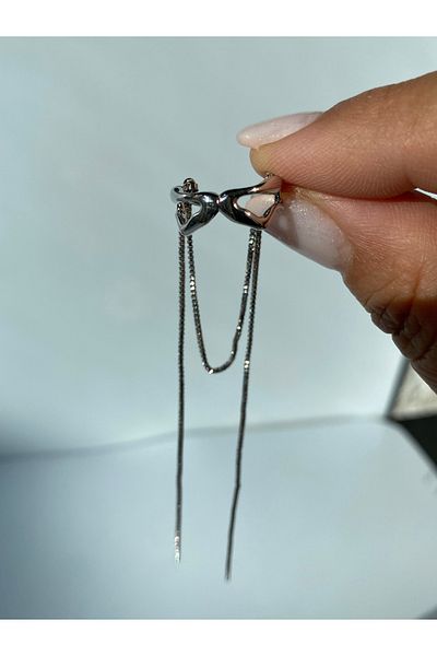 kurukafagift Dangle Single Compression Cartilage Earcuff Silver Color Earrings