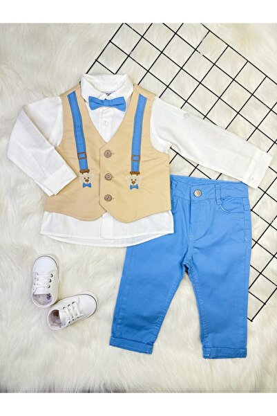 Yollo Kids Baby Boy Bow Tie Vest Set