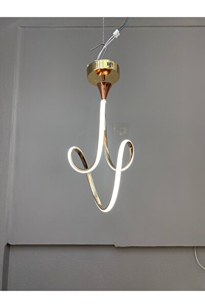 Zeya Lighting Yüksek Aydınlatmalı Badem Model Gold  kaplama tek top sarkıt mo...