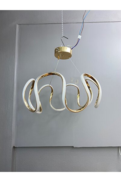 Zeya Lighting Yüksek Aydınlatmalı Bulut  Model Gold kaplama sarkıt modern 3 renk led avize