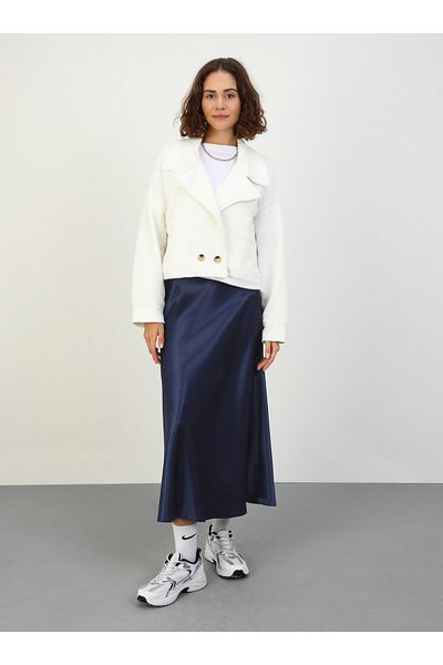 Benin White Thessaloniki Fabric Short Jacket - Button Detail - Benin