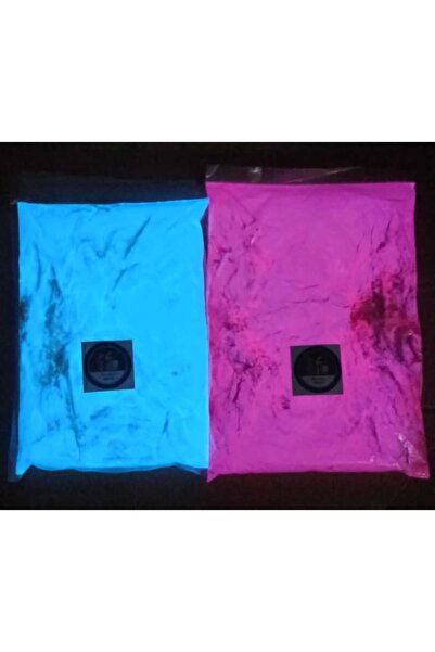 HOBİFLEX FOSFOR TOZU PEMBE VE MAVİ RENK SET KARANLIKTA PARLAYAN EPOKSİ REÇİNE VE SANATSAL FOSFOR 70 GR