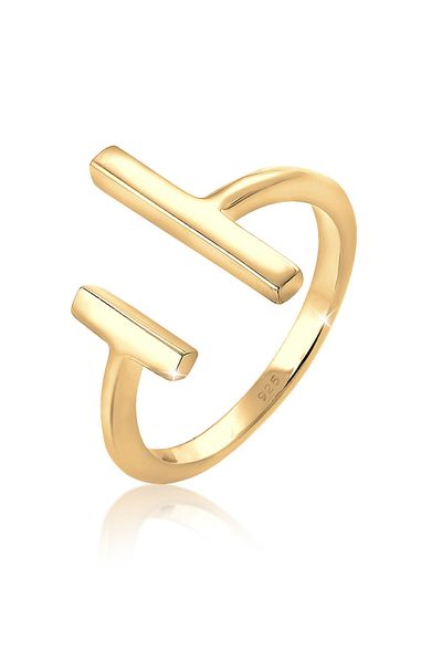 ELLI Dámský prsten Geo Rod Open Minimal z 925 Sterling Silver