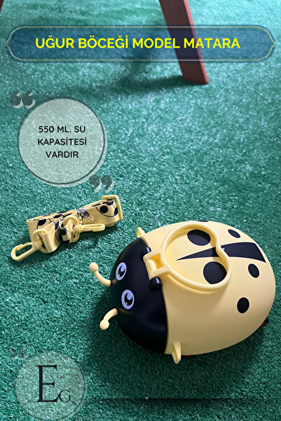 EG75 Uğur Böceği Desenli Tekerlekli 550ml. Kapasiteli Motivasyonel Matara Oku...