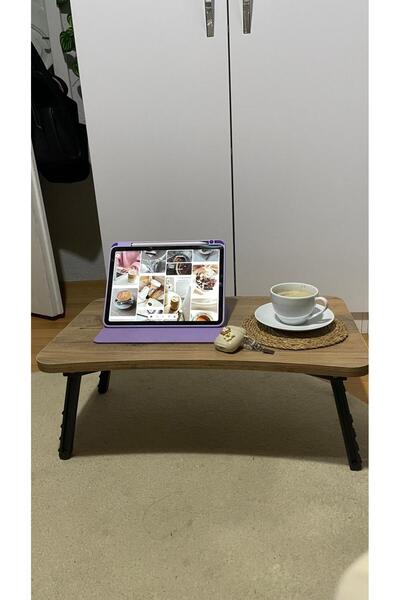 CFA DEKOR SEYYAR LAPTOP SEHPASI , KATLANIR KAHVALTI MASASI , 60cm x 35cm Atlantik çam
