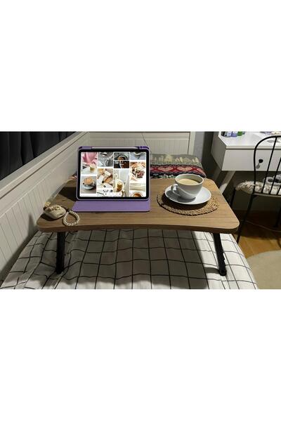 CFA DEKOR SEYYAR LAPTOP SEHPASI , KATLANIR KAHVALTI MASASI , 60cm x 35cm Atlantik çam