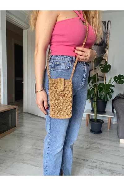 GOLDEN BEE Goldenbee Straw Cell Phone Bag