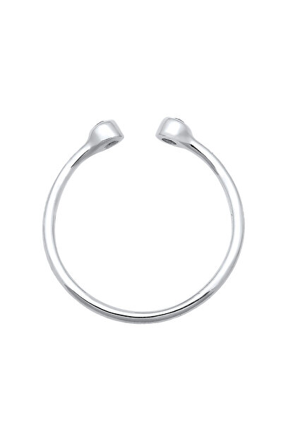 ELLI Prsten Ladies Solitaire Statement s krystaly ze stříbra ryzosti 925