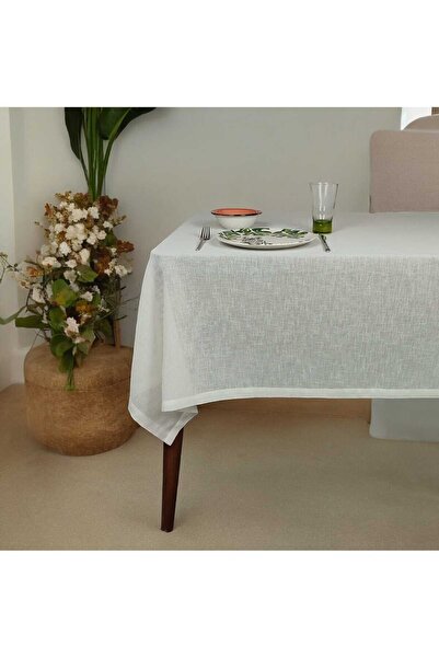 PİKKO HOME مفرش طاولة من التول البوليستر الناري (الرقيق) مقاس 145*240 سم