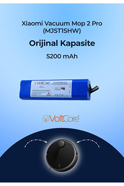 VoltCore Robot Süpürge Bataryası 5200mah (ORİJİNAL KAPASİTE) Xiaomi Vacuum Mop 2 Pro (MJST1SHW) Uyumlu