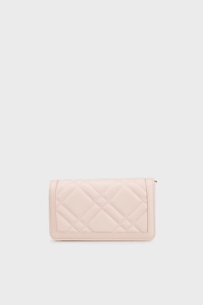 Love Moschino Detachable Chain & Quilted Portfolio Wallet - Jc5653Pp1Mli0601